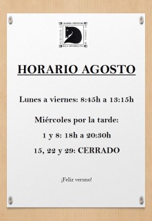 HORARIO AGOSTO