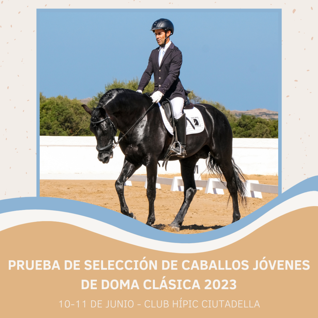 PRUEBA DE SELECCIÓN DE CABALLOS JÓVENES PARA DOMA CLÁSICA 2023