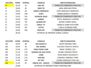 Horario para web